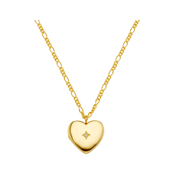 Orelia Jewellery Crystal Heart Locket Necklace