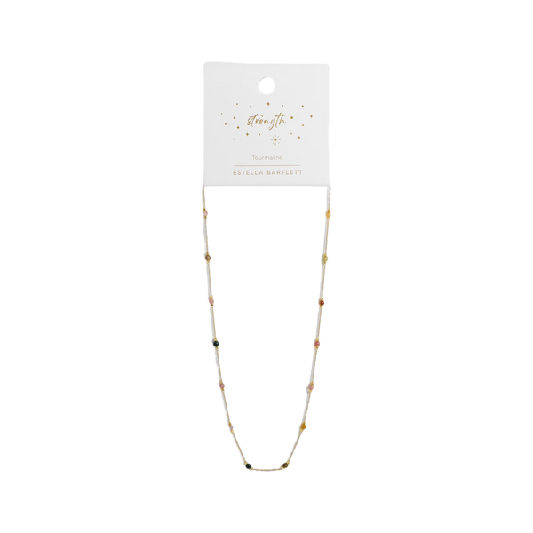 Estella Bartlett Wellness Tourmaline Paperlink Necklace