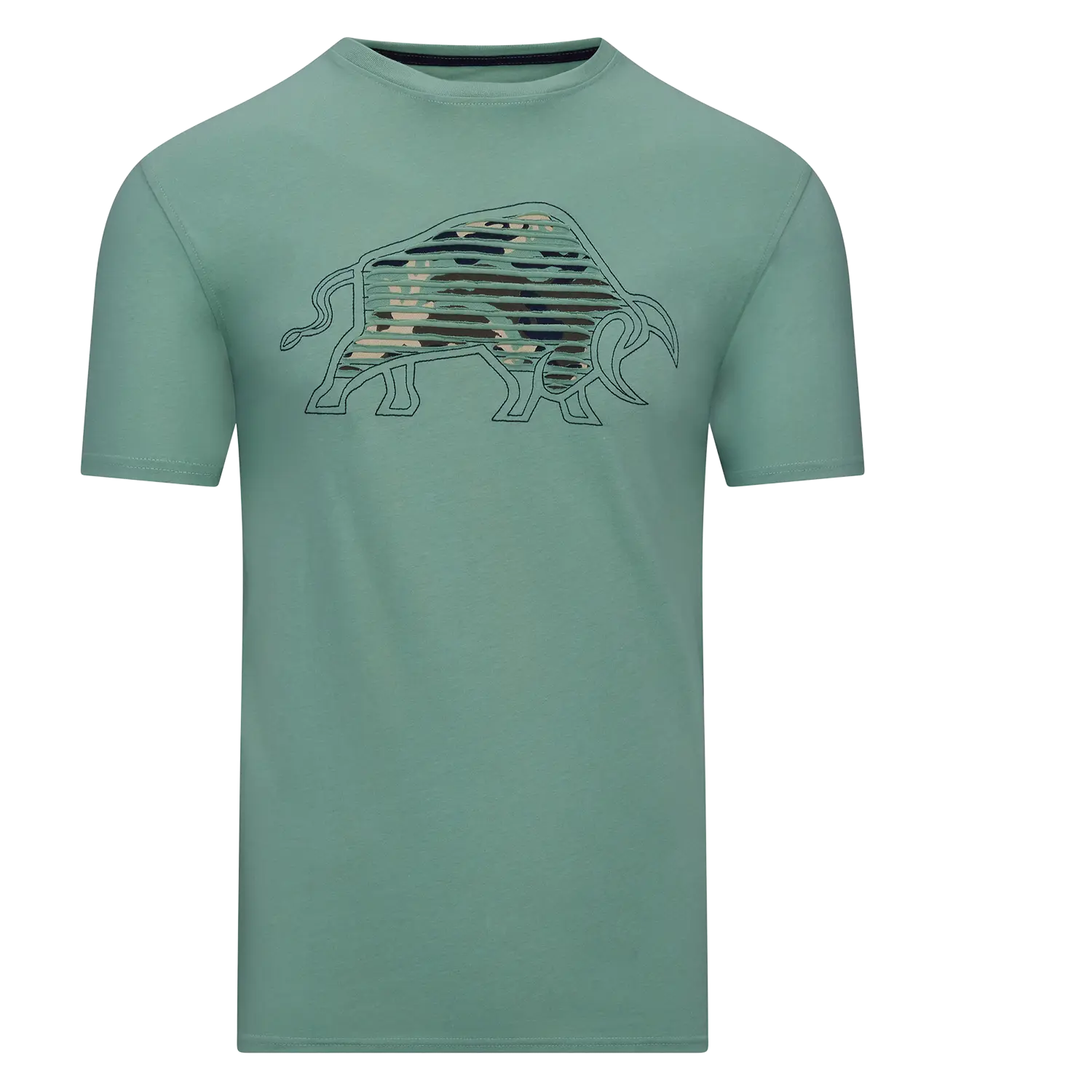 Raging Bull Camo Slash Bull T shirt For Men Coes