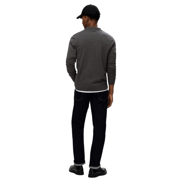Selected Berg Long Sleeve Half Zip Polo
