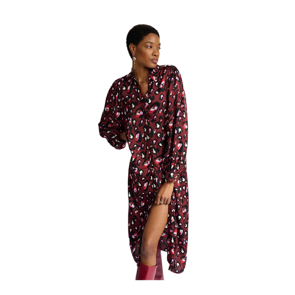 POM Amsterdam Leopard Red Dress