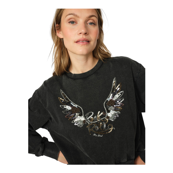 Mos Mosh Cosette O-Neck Long Sleeve Deco Sweatshirt