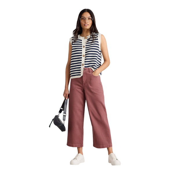 White Stuff Tia Wide Leg Crop Jeans