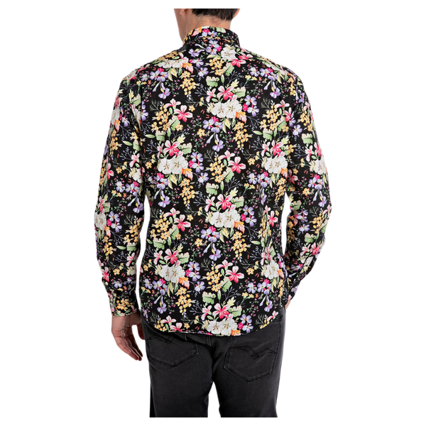 Replay Long Sleeve Floral Shirt