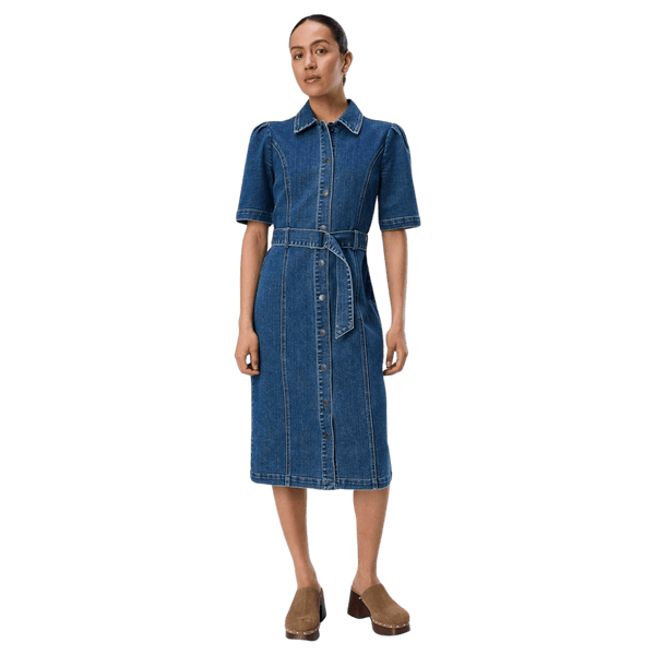 Object Carol Denim Midi Dress for Women