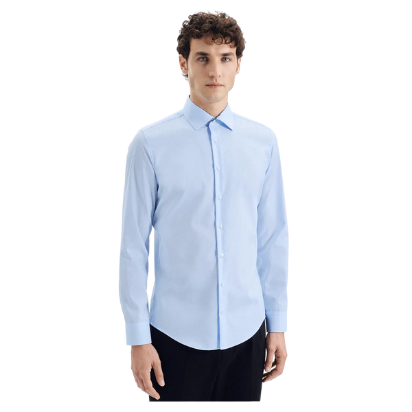 Seidensticker Long Sleeve Tailored Fit X-Tall Shirt With Trim