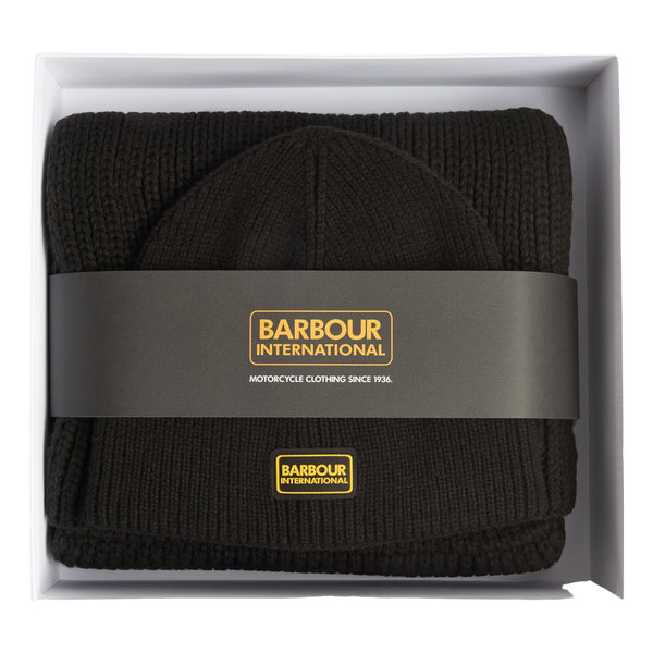 Barbour International Sweeper Legacy Beanie & Scarf Gift Set