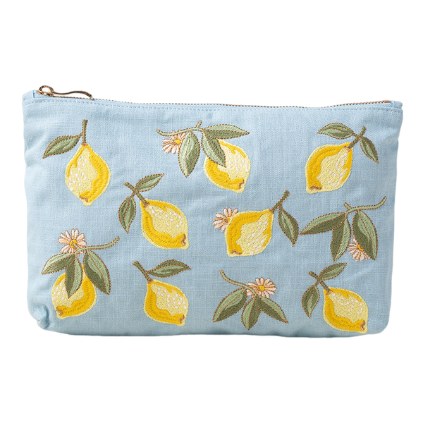 Elizabeth Scarlett Lemon Blossom Cotton Everyday Pouch