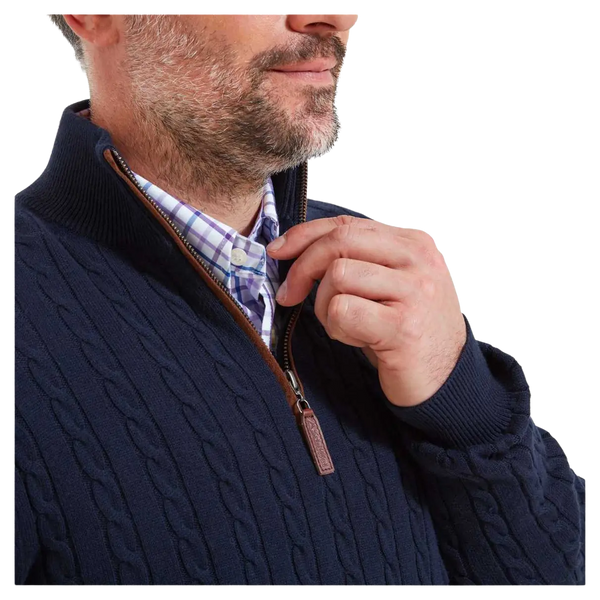Schöffel Cotton Cashmere Cable 1/4 Zip Jumper