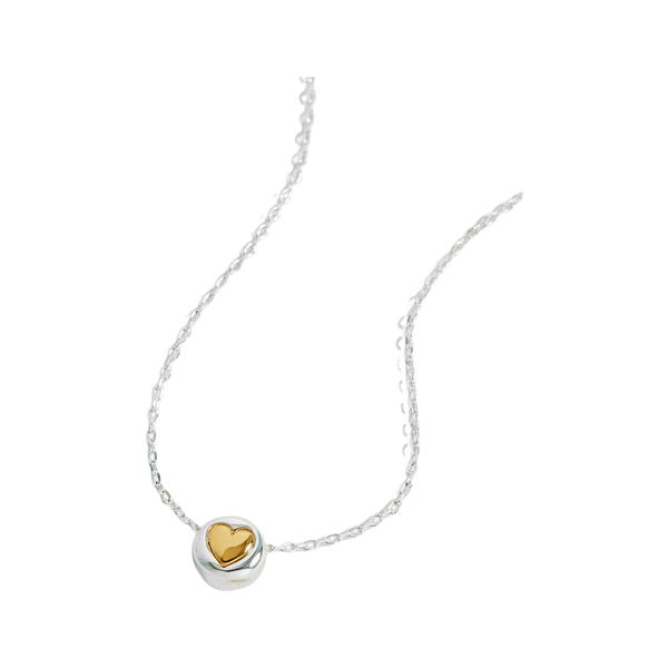 Estella Bartlett Heart Disc Bead Necklace