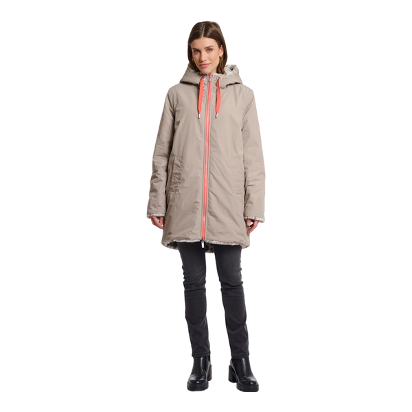 Rino & Pelle Javin Reversible Hooded Coat With Faux Fur Lining