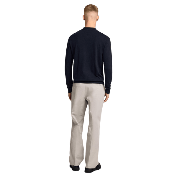Selected Berg Long Sleeve Half Zip Polo