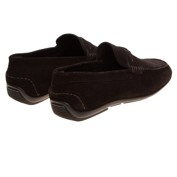 John White Monaco Suede Penny Driver Moccasin Loafer Shoe