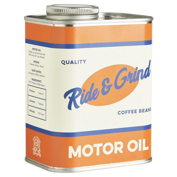 Ride & Grind Motor Oil House Espresso Tin