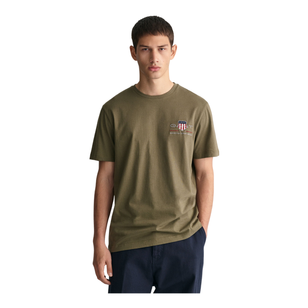 GANT Reg Archive Shield Embroidered Short Sleeve T-Shirt