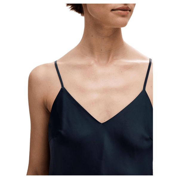 Selected Femme Lena Sleeveless Satin Slip Maxi Dress