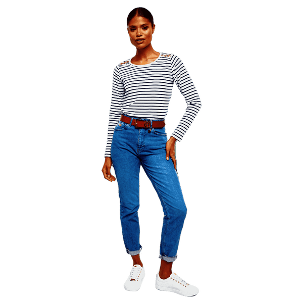Holland Cooper Padstow Long Sleeve Crew Neck Tee