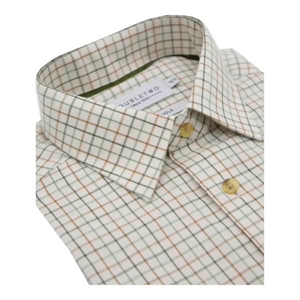 Double Two Long Sleeve Country Check Shirt for Men