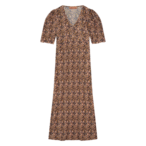 Rino & Pelle Foxy Puff Sleeve Long Dress for Women