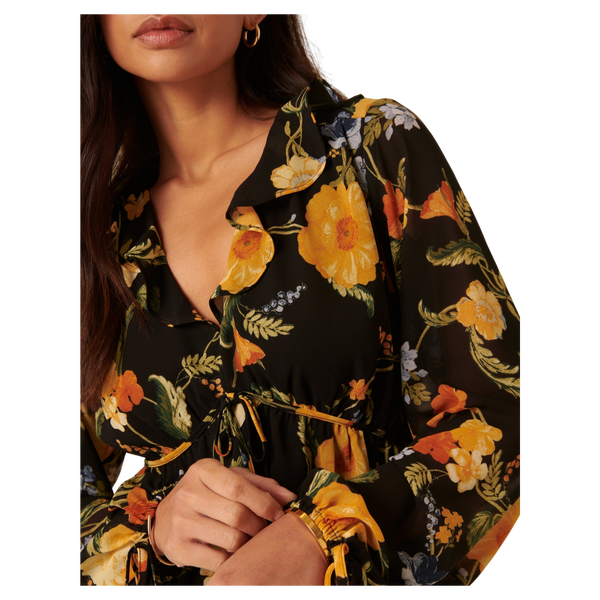 Nobody's Child Kamala Floral Ruffle Top