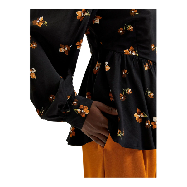 Selected Femme Long Sleeve Peplum Blouse