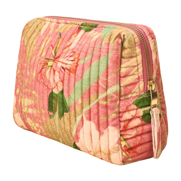Powder Quilted Delicate Tropical Washbag