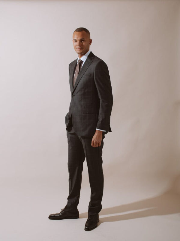 William David Premium Wool Check Suit