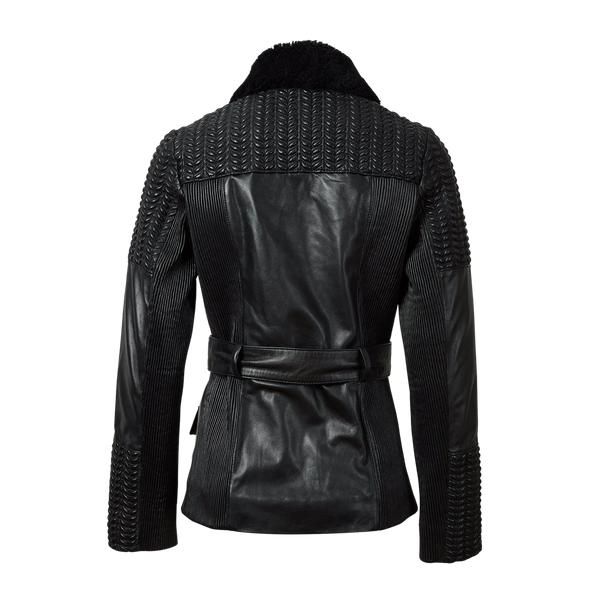 Holland Cooper Chelsea Leather Biker Jacket for Women
