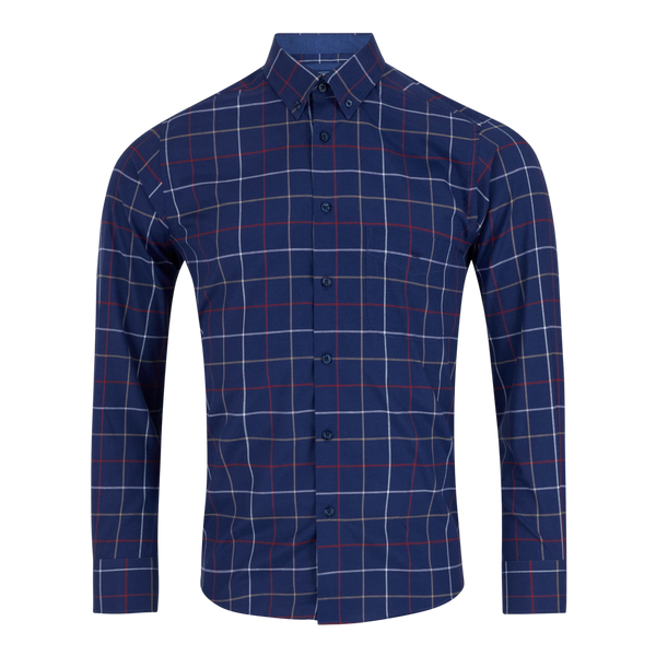 DG's Drifter Button Down Window Pane Check Long Sleeve Shirt