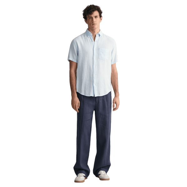 GANT Cotton Linen Texture Short Sleeve Shirt