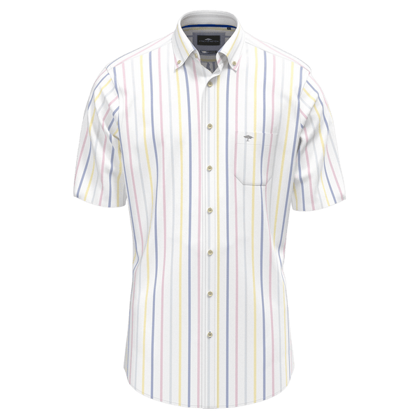 Fynch-Hatton Short Sleeve Summer Oxford Stripe Shirt