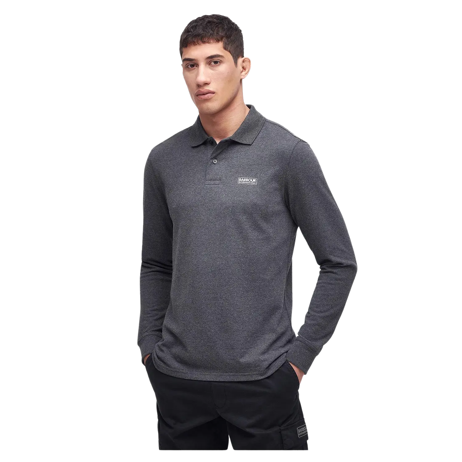 Barbour international long cheap sleeve polo shirt