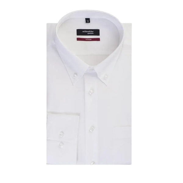 Seidensticker White Button Down Collar Shirt