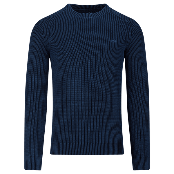 Raging Bull Acid Wash Ribbed Raglan Crew Neck Jumper