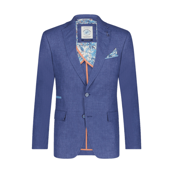 A Fish Named Fred Linen Jacket With Trim