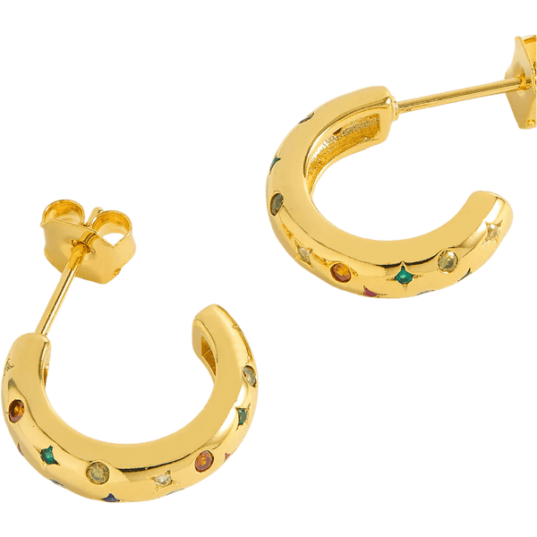 Estella Bartlett Multicolour Chubby Celestial Hoop Earrings