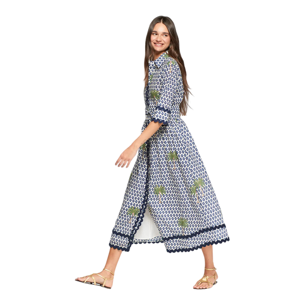 Vilagallo Printed Ikat Dress