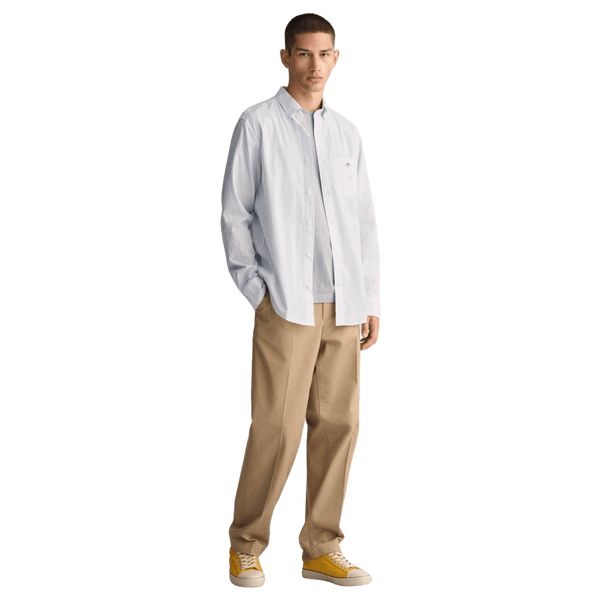 GANT Regular Fit Long Sleeve Poplin Striped Shirt