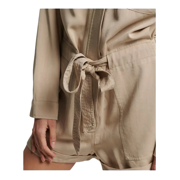 Superdry Vintage-Inspired Long Sleeve Military Playsuit