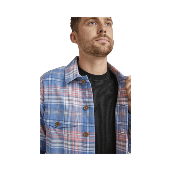 Double Two Bold Check Overshirt for Men