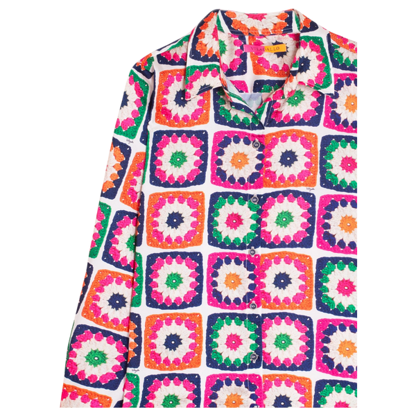 Vilagallo Gaby Crochet Print Shirt for Women
