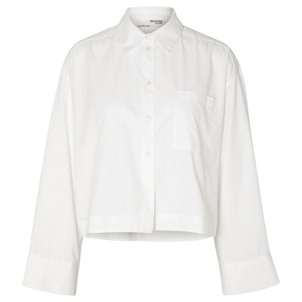 Selected Femme Astha Long Sleeved Cropped Boxy Shirt