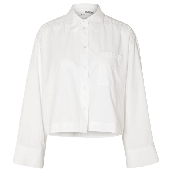 Selected Femme Astha Long Sleeved Cropped Boxy Shirt for Women