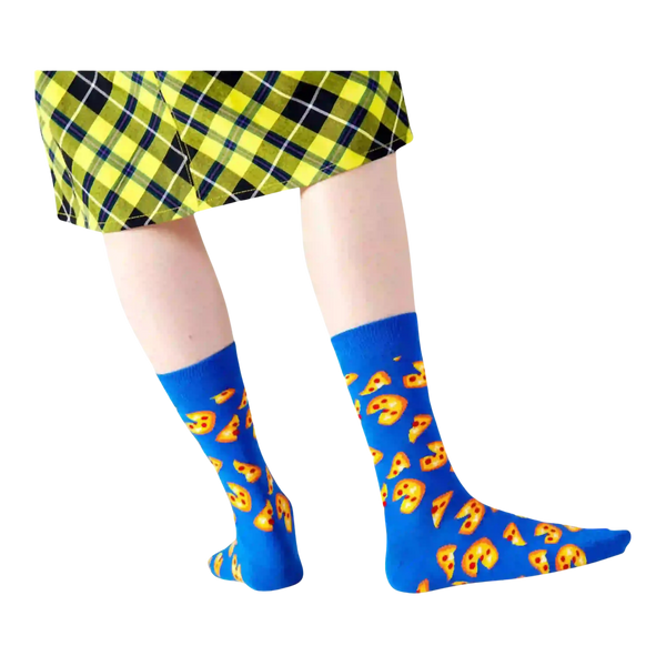 Happy Socks Pizza Socks for Men in Blue