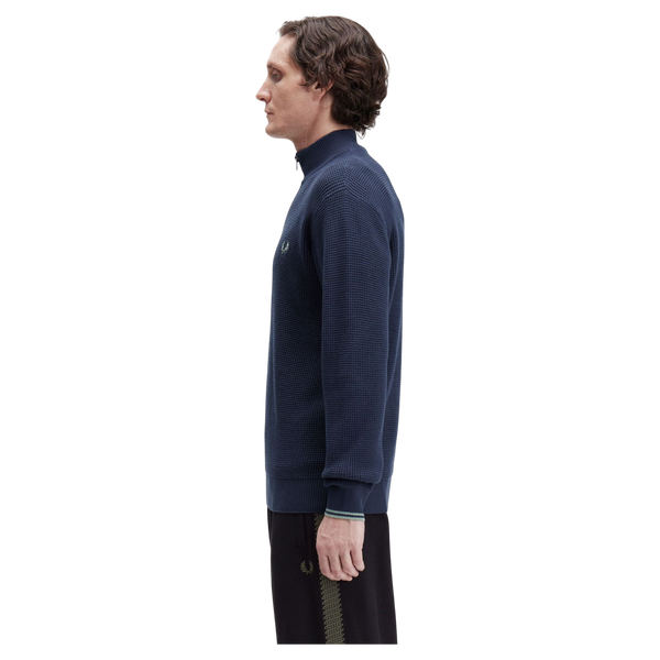 Fred Perry Waffle Stich Half Zip Jumper