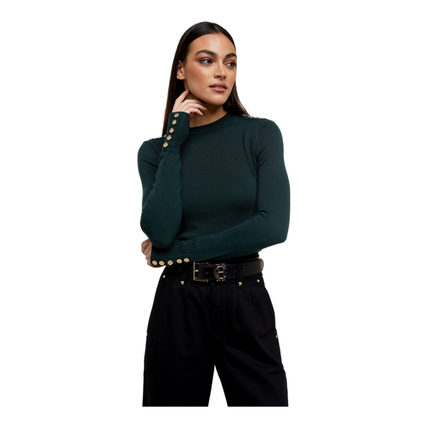 Holland Cooper Button Crew Neck Jumper