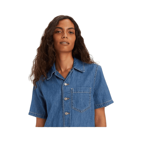 Levi's Short Sleeve Heritage Romper Jumpsuit for Women