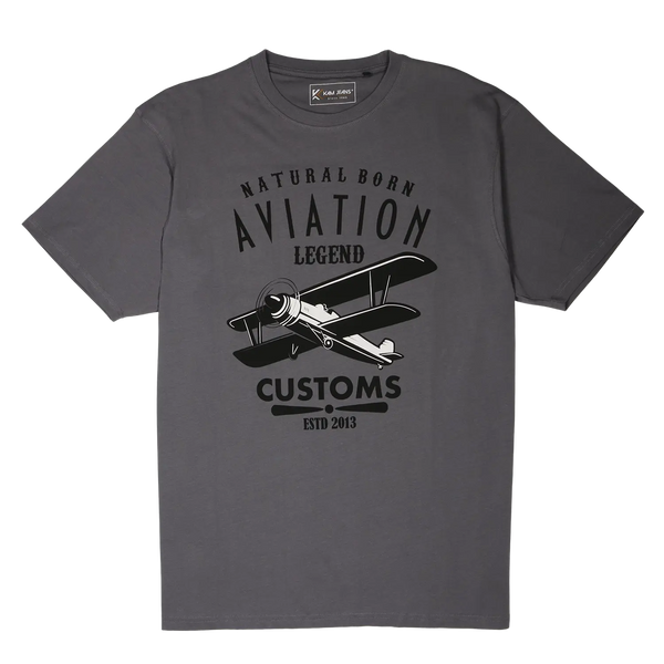 KAM Jeanswear Aviation Crew Neck T-Shirt