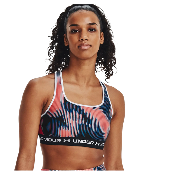 Under Armour Mid Crossback Printed Sports Bra for Women