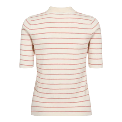 Mos Mosh Caliz Stripe Short Sleeve Knit Polo Shirt